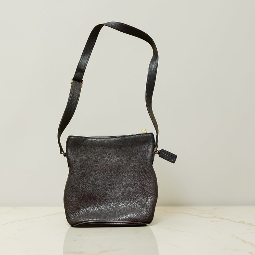 Coach brown Pebbled Leather Shoulder Bag